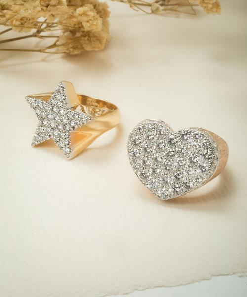 Anello Chevalier cuore in Oro e Diamanti 